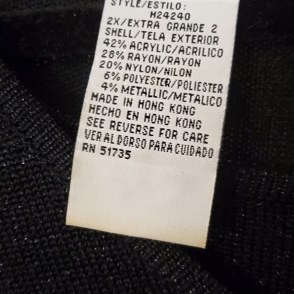 Women Sag  Harbor Woman sz 2x  Black / sparkle - Picture 6 of 6